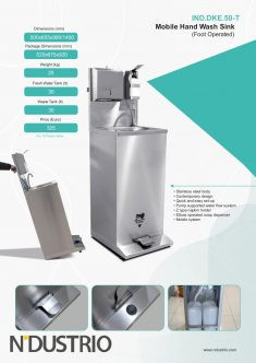 حوض غسيل اليد المحمول - يعمل بالقدم